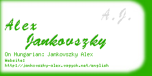 alex jankovszky business card